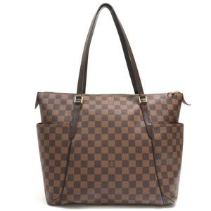 Louis Vuitton Totally MM Shoulder Bag Damier Ebene Brown